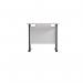Jemini Rectangular Double Upright Cantilever Desk 800x600x730mm WhiteBlack KF820369 KF820369