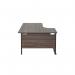 Jemini Radial Left Hand Double Upright Cantilever Desk 1600x1200x730mm Dark Walnut/Black KF820383 KF820383