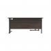 Jemini Radial Left Hand Double Upright Cantilever Desk 1600x1200x730mm Dark Walnut/Black KF820383 KF820383