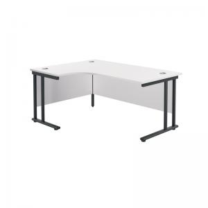 VOW Jemini Radial Left Hand Double Upright Cantilever Desk