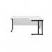 Jemini Radial Right Hand Double Upright Cantilever Desk 1600x1200x730mm WhiteBlack KF820482 KF820482