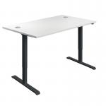 Jemini Economy Single Motor Sit/Stand Desk 1400x800x705-1220mm White/Black KF820486 KF820486