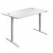 Jemini Economy Single Motor SitStand Desk 1400x800x705-1220mm WhiteWhite KF820496 KF820496