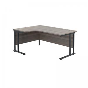 VOW Jemini Radial Left Hand Double Upright Cantilever Desk