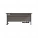 Jemini Radial Left Hand Double Upright Cantilever Desk 1800x1200x730mm Grey OakBlack KF820512 KF820512