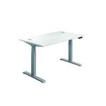 First Sit/Stand Desk 1400x800x630-1290mm White/Silver KF820635 KF820635