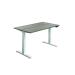 First Sit/Stand Desk 1200x800x630-1290mm Grey Oak/White KF820703 KF820703