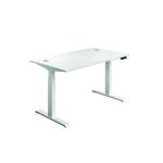 First Sit/Stand Desk 1200x800x630-1290mm White/White KF820710 KF820710