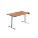 First Sit/Stand Desk 1400x800x630-1290mm Nova Oak/White KF820734 KF820734