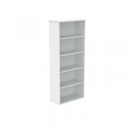 Polaris Bookcase 4 Shelf 800x400x1980mm Arctic White KF821126 KF821126