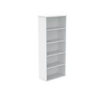 Polaris Bookcase 4 Shelf 800x400x1980mm Arctic White KF821126 KF821126