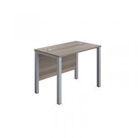 VOW Jemini Rectangular Goal Post Desk 1000x600x730mm Grey OakSilver KF821366 KF821366