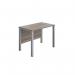 Jemini Rectangular Goal Post Desk 1000x600x730mm Grey OakSilver KF821366 KF821366