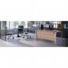 Jemini Rectangular Goal Post Desk 1000x600x730mm Grey OakSilver KF821366 KF821366