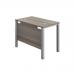 Jemini Rectangular Goal Post Desk 1000x600x730mm Grey Oak/Silver KF821366 KF821366