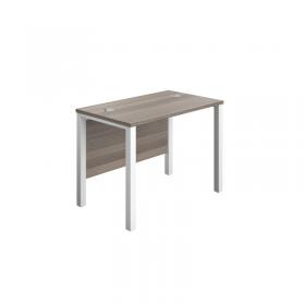 VOW Jemini Rectangular Goal Post Desk 1000x600x730mm Grey OakWhite KF821373 KF821373