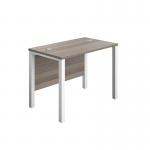 Jemini Rectangular Goal Post Desk 1000x600x730mm Grey Oak/White KF821373 KF821373