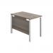 Jemini Rectangular Goal Post Desk 1000x600x730mm Grey Oak/White KF821373 KF821373
