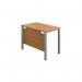 Jemini Rectangular Goal Post Desk 1000x600x730mm Nova OakSilver KF821403 KF821403