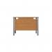 Jemini Rectangular Goal Post Desk 1000x600x730mm Nova OakSilver KF821403 KF821403