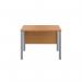 Jemini Rectangular Goal Post Desk 1000x600x730mm Nova OakSilver KF821403 KF821403