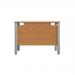 Jemini Rectangular Goal Post Desk 1000x600x730mm Nova Oak/Silver KF821403 KF821403