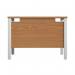 Jemini Rectangular Goal Post Desk 1000x600x730mm Nova OakWhite KF821410 KF821410
