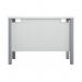 Jemini Rectangular Goal Post Desk 1000x600x730mm White/Silver KF821427 KF821427