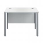 Jemini Rectangular Goal Post Desk 1000x600x730mm WhiteSilver KF821427 KF821427