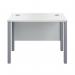 Jemini Rectangular Goal Post Desk 1000x600x730mm WhiteSilver KF821427 KF821427