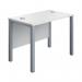 Jemini Rectangular Goal Post Desk 1000x600x730mm WhiteSilver KF821427 KF821427