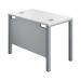 Jemini Rectangular Goal Post Desk 1000x600x730mm WhiteSilver KF821427 KF821427