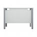Jemini Rectangular Goal Post Desk 1000x600x730mm WhiteSilver KF821427 KF821427