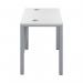 Jemini Rectangular Goal Post Desk 1000x600x730mm WhiteSilver KF821427 KF821427