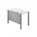 Jemini Rectangular Goal Post Desk 1000x600x730mm White/Silver KF821427 KF821427