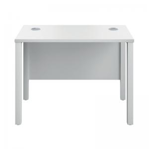 VOW Jemini Rectangular Goal Post Desk 1000x600x730mm WhiteWhite