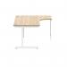 Polaris Right Hand Radial Single Upright Cantilever Desk 1600x1200x730mm Canadian Oak/White KF821450 KF821450