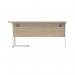 Polaris Right Hand Radial Single Upright Cantilever Desk 1600x1200x730mm Canadian Oak/White KF821450 KF821450