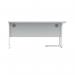 Polaris Left Hand Radial Single Upright Cantilever Desk 1600x1200x730mm Arctic WhiteWhite KF821480 KF821480