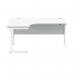 Polaris Left Hand Radial Single Upright Cantilever Desk 1600x1200x730mm Arctic WhiteWhite KF821480 KF821480