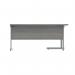 Polaris Left Hand Radial SU Cantilever Desk 1600x1200x730mm Alaskan Grey OakSilver KF821500 KF821500