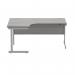 Polaris Left Hand Radial SU Cantilever Desk 1600x1200x730mm Alaskan Grey OakSilver KF821500 KF821500