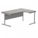 Polaris Right Hand Radial SU Cantilever Desk 1600x1200x730mm Alaskan Grey Oak/Silver KF821510 KF821510