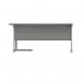 Polaris Right Hand Radial SU Cantilever Desk 1600x1200x730mm Alaskan Grey Oak/Silver KF821510 KF821510