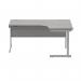 Polaris Right Hand Radial SU Cantilever Desk 1600x1200x730mm Alaskan Grey Oak/Silver KF821510 KF821510