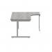 Polaris Right Hand Radial SU Cantilever Desk 1600x1200x730mm Alaskan Grey OakSilver KF821510 KF821510