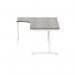 Polaris Left Hand Radial SU Cantilever Desk 1600x1200x730mm Alaskan Grey Oak/White KF821520 KF821520