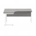 Polaris Left Hand Radial SU Cantilever Desk 1600x1200x730mm Alaskan Grey Oak/White KF821520 KF821520