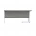 Polaris Left Hand Radial SU Cantilever Desk 1600x1200x730mm Alaskan Grey OakWhite KF821520 KF821520