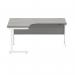 Polaris Left Hand Radial SU Cantilever Desk 1600x1200x730mm Alaskan Grey OakWhite KF821520 KF821520